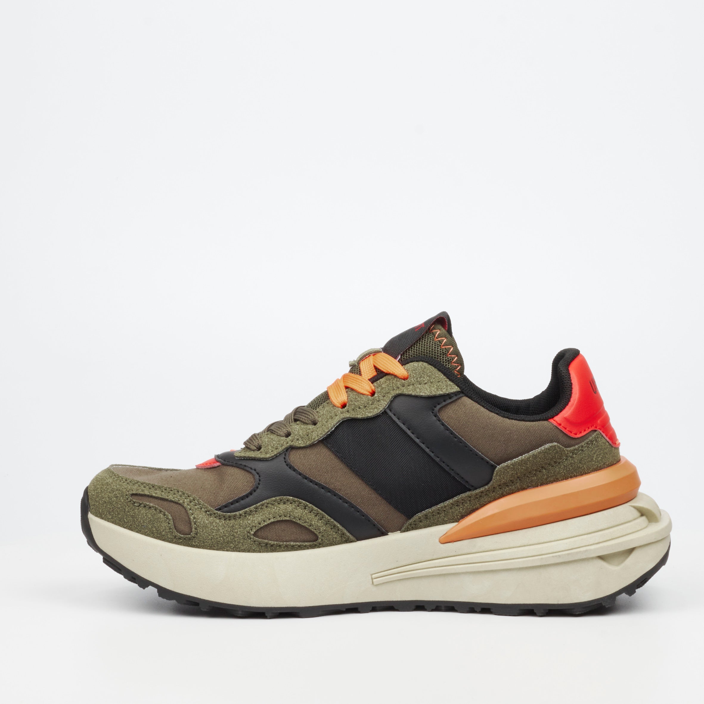 Urbanart Falcon 1 Faux Nubuck / Nylon Sneaker - Olive footwear Urbanart