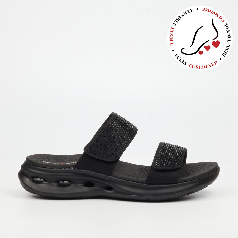 Heart & Sole Felice 1 Sandal - Black footwear Heart & Sole