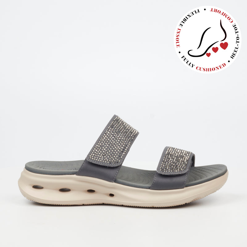 Heart & Sole Felice 1 Sandal - Charcoal footwear Heart & Sole