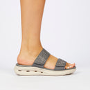 Heart & Sole Felice 1 Sandal - Charcoal footwear Heart & Sole
