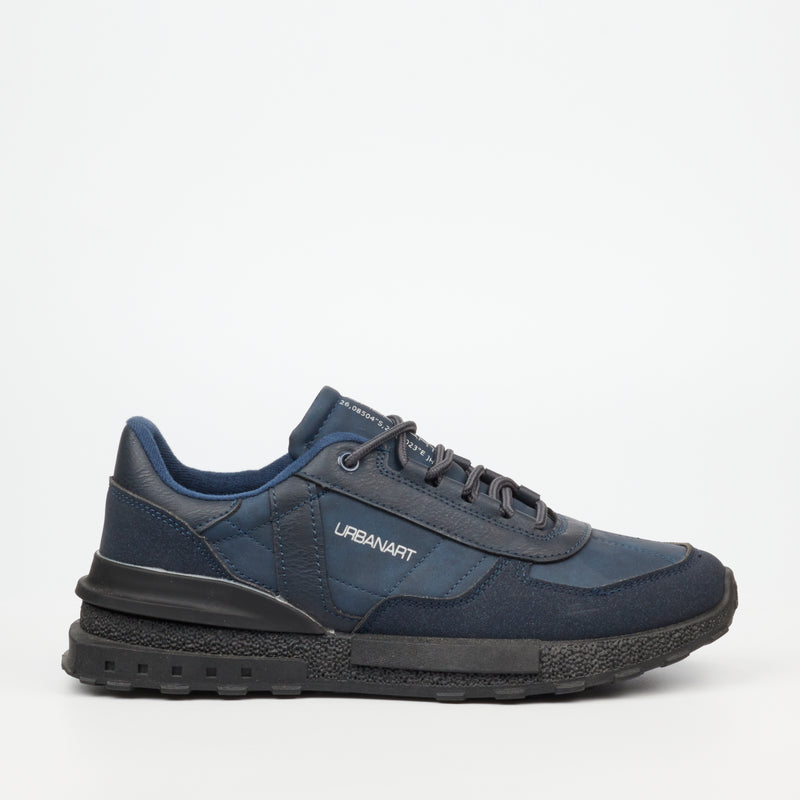 Urbanart Felix 1 Faux Nubuck Sneaker - Navy footwear Urbanart