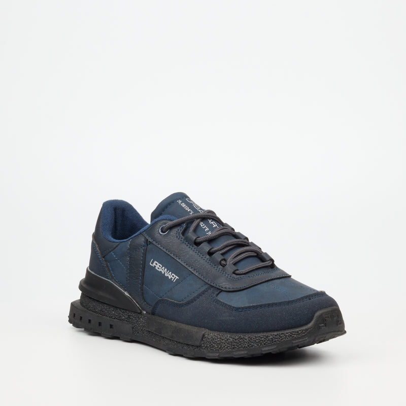 Urbanart Felix 1 Faux Nubuck Sneaker - Navy footwear Urbanart