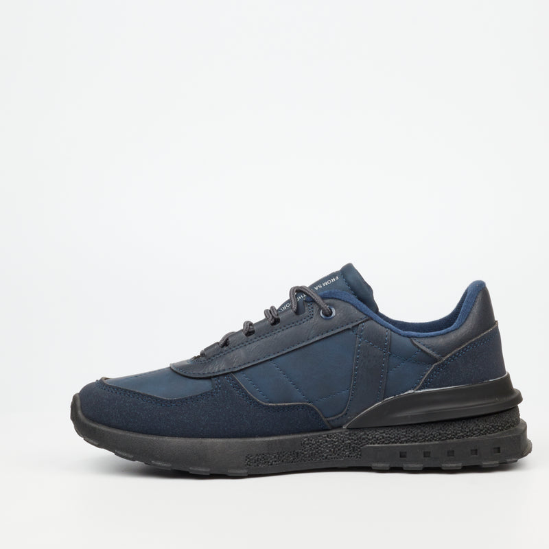 Urbanart Felix 1 Faux Nubuck Sneaker - Navy footwear Urbanart   