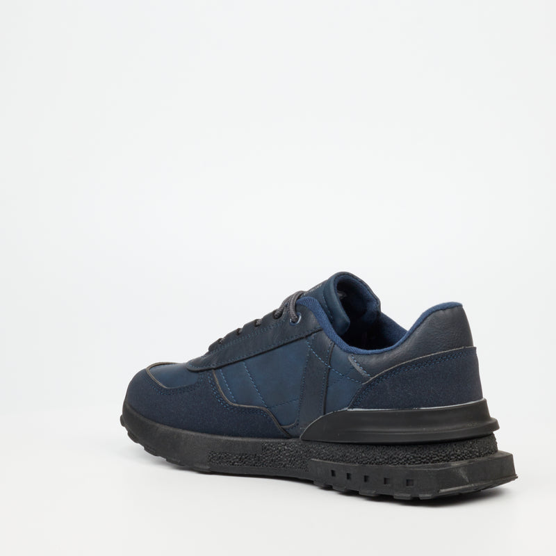 Urbanart Felix 1 Faux Nubuck Sneaker - Navy footwear Urbanart