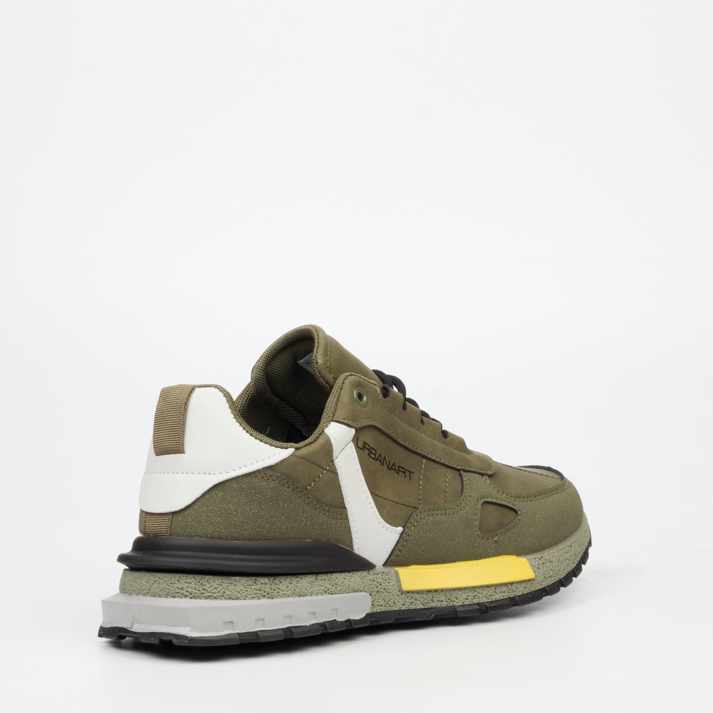 Urbanart Felix 1 Faux Nubuck Sneaker - Olive footwear Urbanart