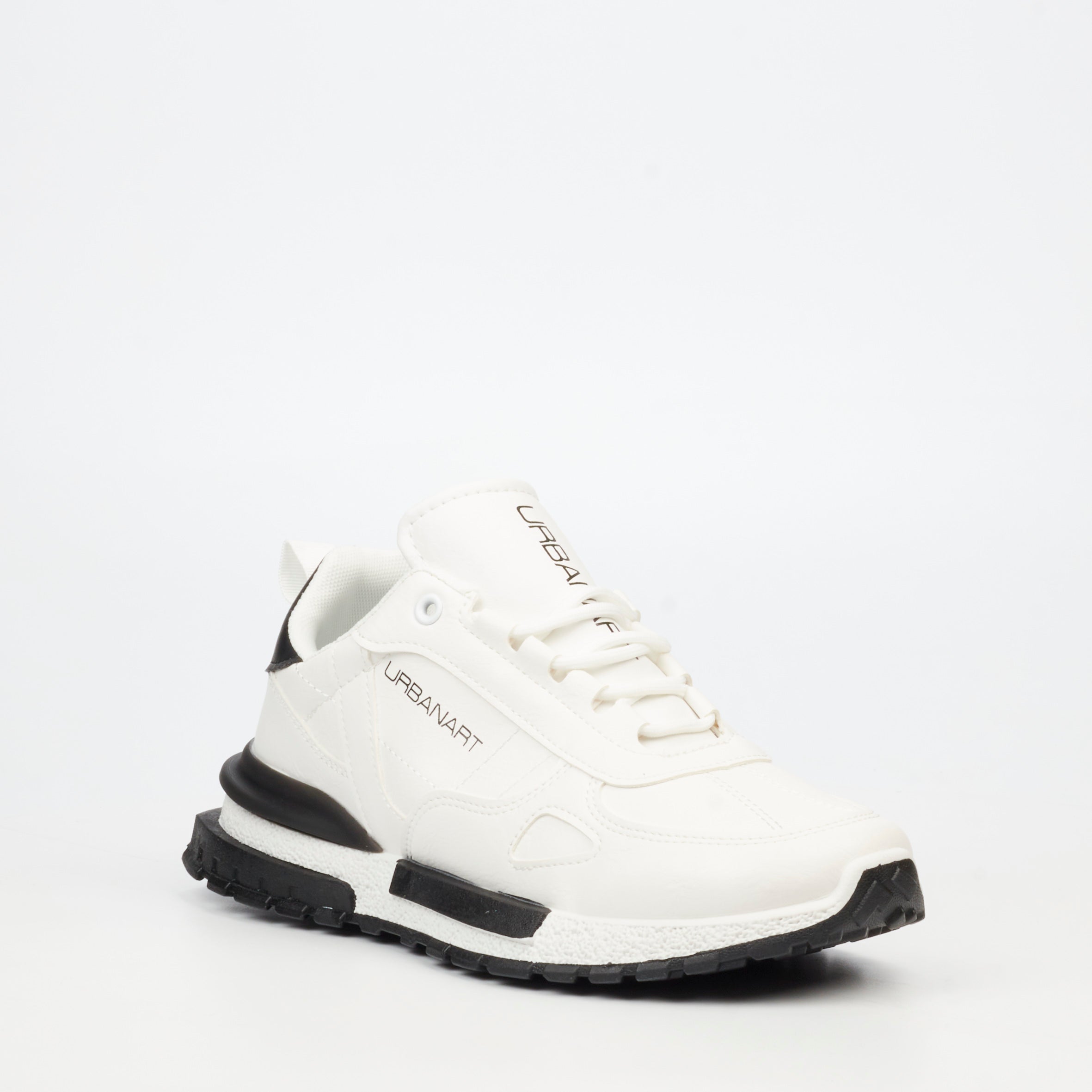 Urbanart Felix 1 Faux Wax Sneaker - White footwear Urbanart