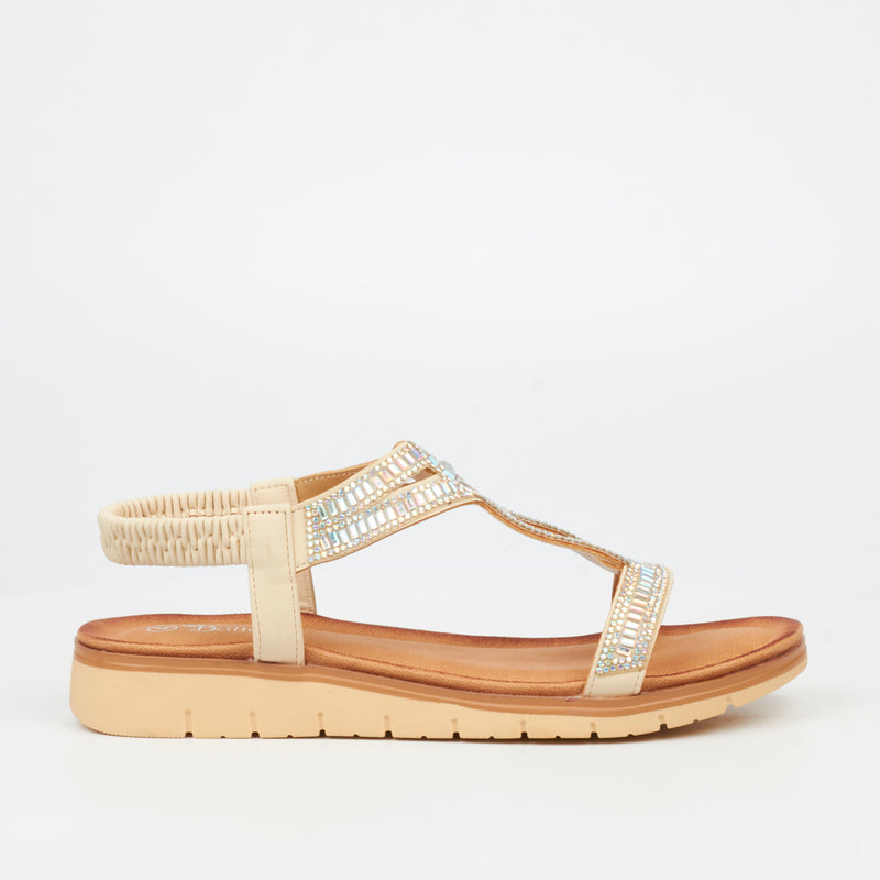 Butterfly Feet Fiona 1 Flatform - Beige footwear Butterfly Feet