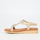 Butterfly Feet Fiona 1 Flatform - Beige footwear Butterfly Feet
