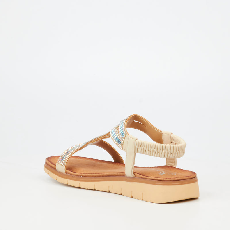 Butterfly Feet Fiona 1 Flatform - Beige footwear Butterfly Feet