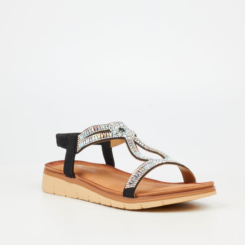 Butterfly Feet Fiona 1 Flatform - Black footwear Butterfly Feet