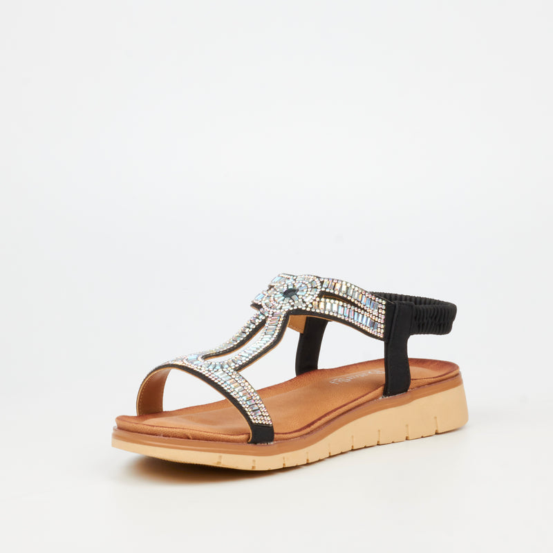 Butterfly Feet Fiona 1 Flatform - Black footwear Butterfly Feet