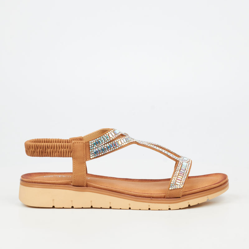 Butterfly Feet Fiona 1 Flatform - Tan footwear Butterfly Feet