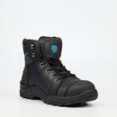 Grittgear Flint S1P Genuine Leather Safety Boot - Black safety Grittgear