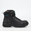 Grittgear Flint S1P Genuine Leather Safety Boot - Black safety Grittgear