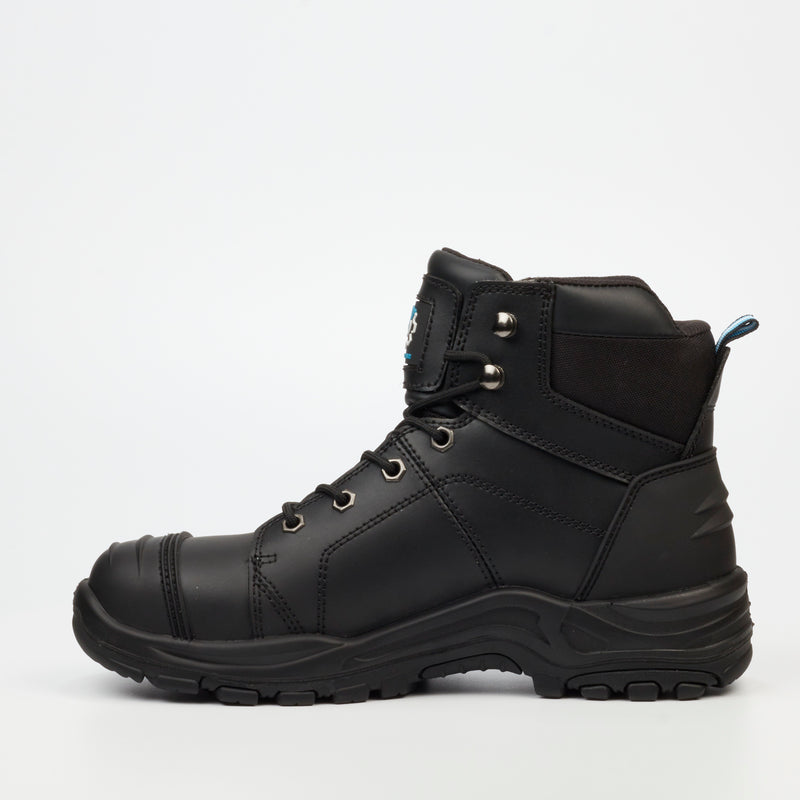 Grittgear Flint S1P Genuine Leather Safety Boot - Black safety Grittgear