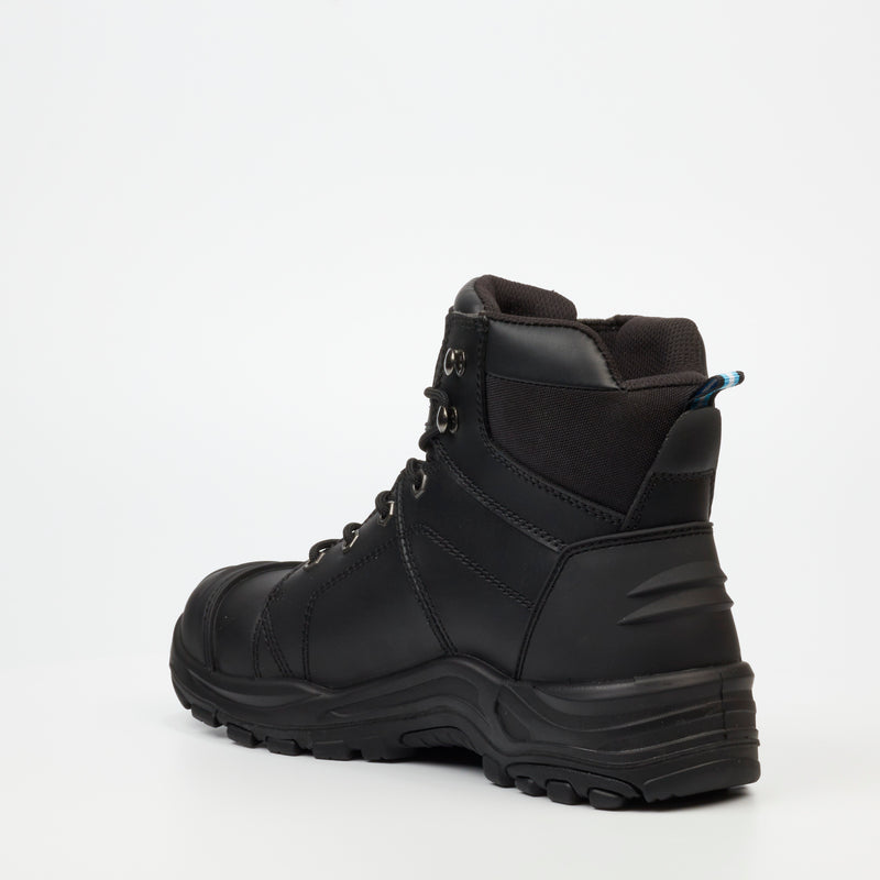 Grittgear Flint S1P Genuine Leather Safety Boot - Black safety Grittgear