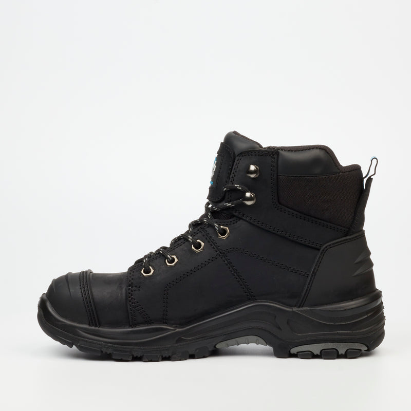 Grittgear Flint S3 Crazy Horse Leather Safety Boot - Black safety Grittgear