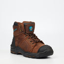 Grittgear Flint S3 Crazy Horse Leather Safety Boot - Chocolate safety Grittgear