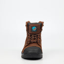 Grittgear Flint S3 Crazy Horse Leather Safety Boot - Chocolate safety Grittgear