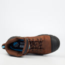 Grittgear Flint S3 Crazy Horse Leather Safety Boot - Chocolate safety Grittgear