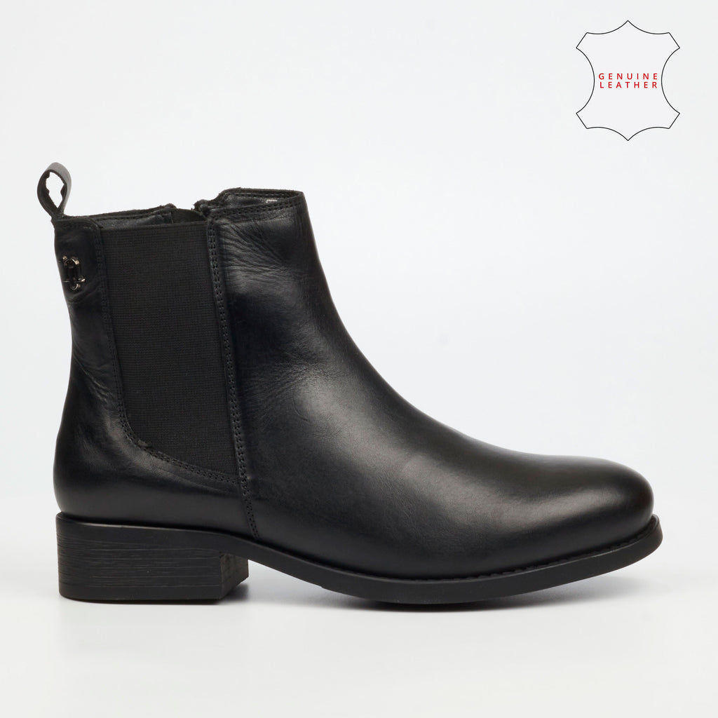 Nicci Tyler Fluxx 1 Genuine Leather Ankle Boot - Black footwear Nicci Tyler