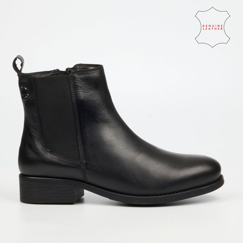Nicci Tyler Fluxx 1 Handcrafted Leather Ankle Boot - Black footwear Nicci Tyler   