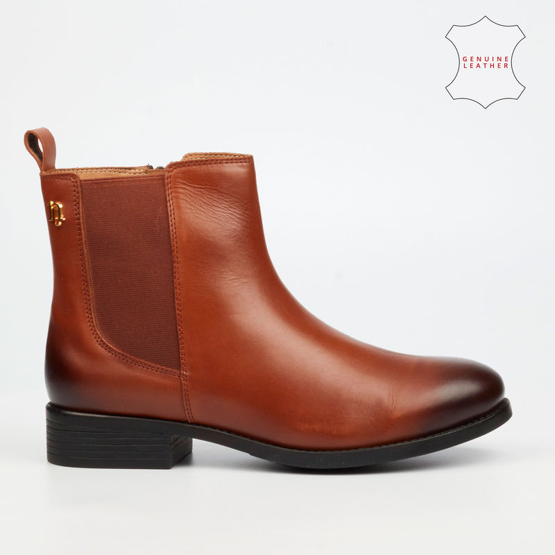 Nicci Tyler Fluxx 1 Handcrafted Leather Ankle Boot - Tan footwear Nicci Tyler   