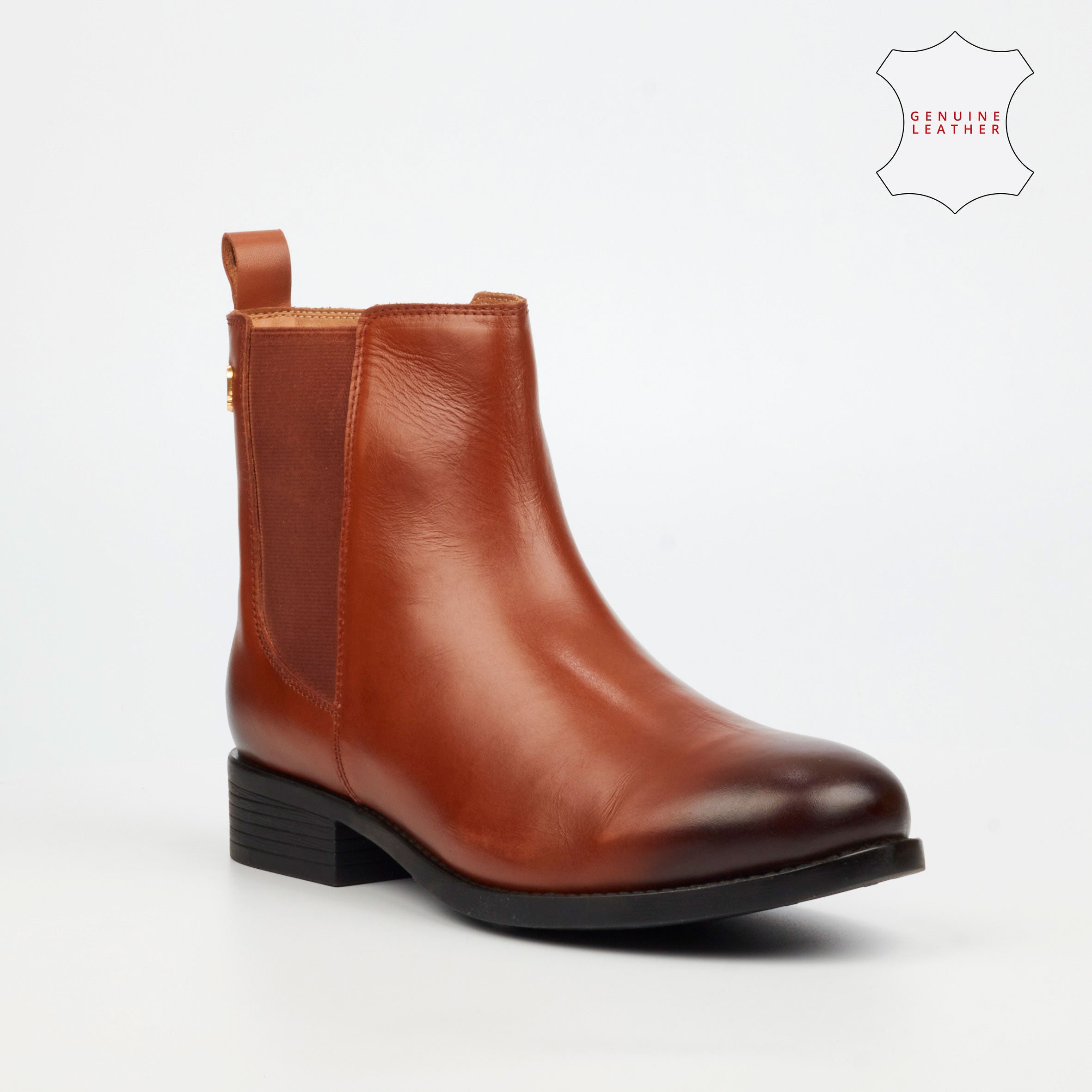 Nicci Tyler Fluxx 1 Genuine Leather Ankle Boot - Tan footwear Nicci Tyler