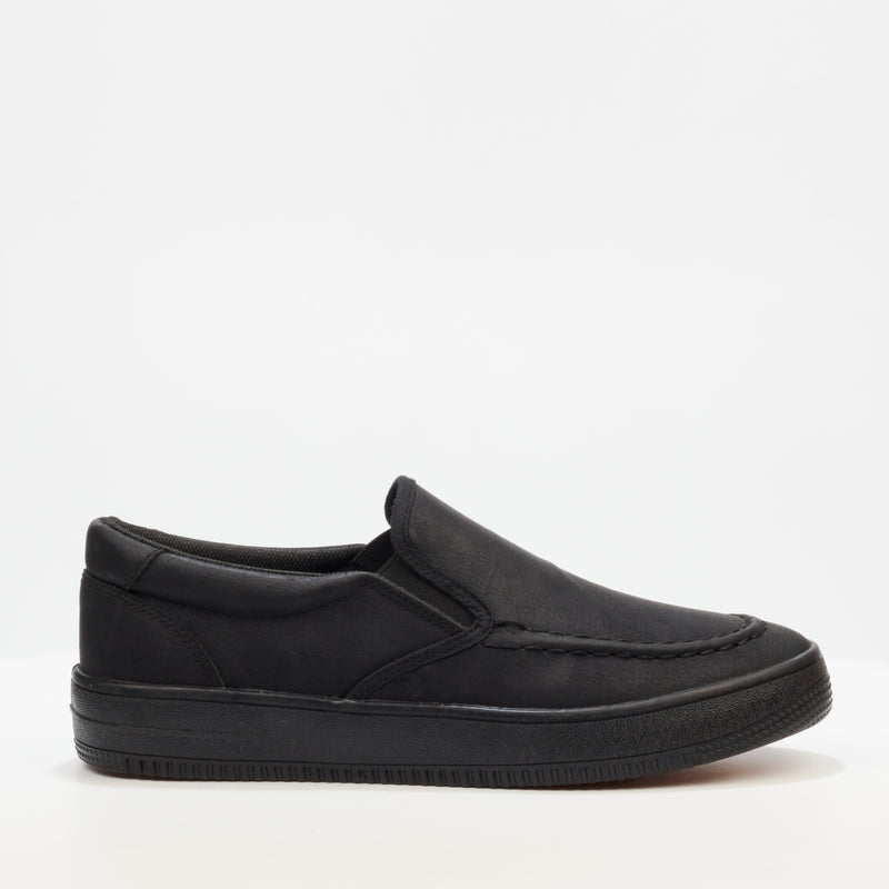 Urbanart Forum 1 Faux Nubuck Loafer - Black footwear UBRT   