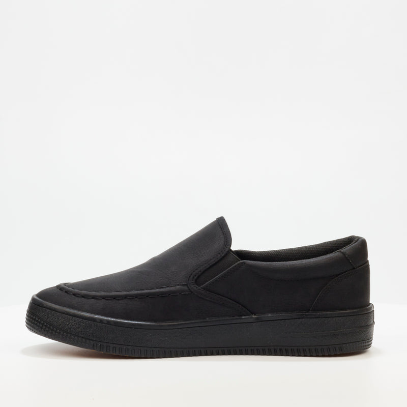 Urbanart Forum 1 Faux Nubuck Loafer - Black footwear UBRT   