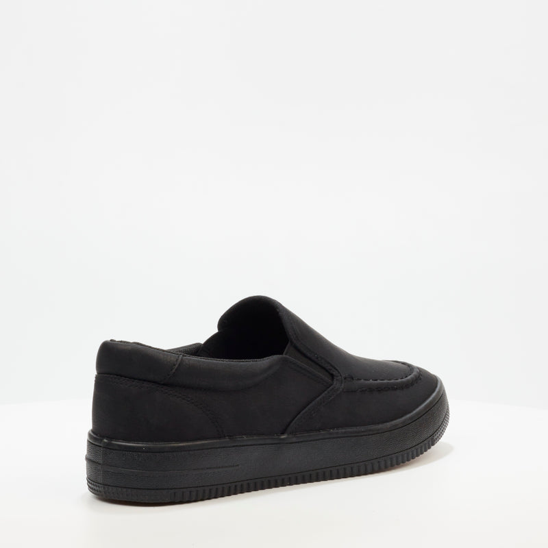 Urbanart Forum 1 Faux Nubuck Loafer - Black footwear UBRT   