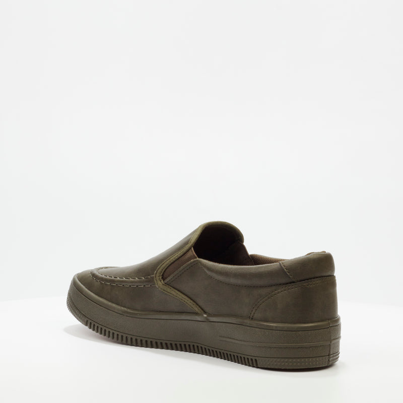 Urbanart Forum 1 Faux Nubuck Loafer - Olive footwear UBRT   