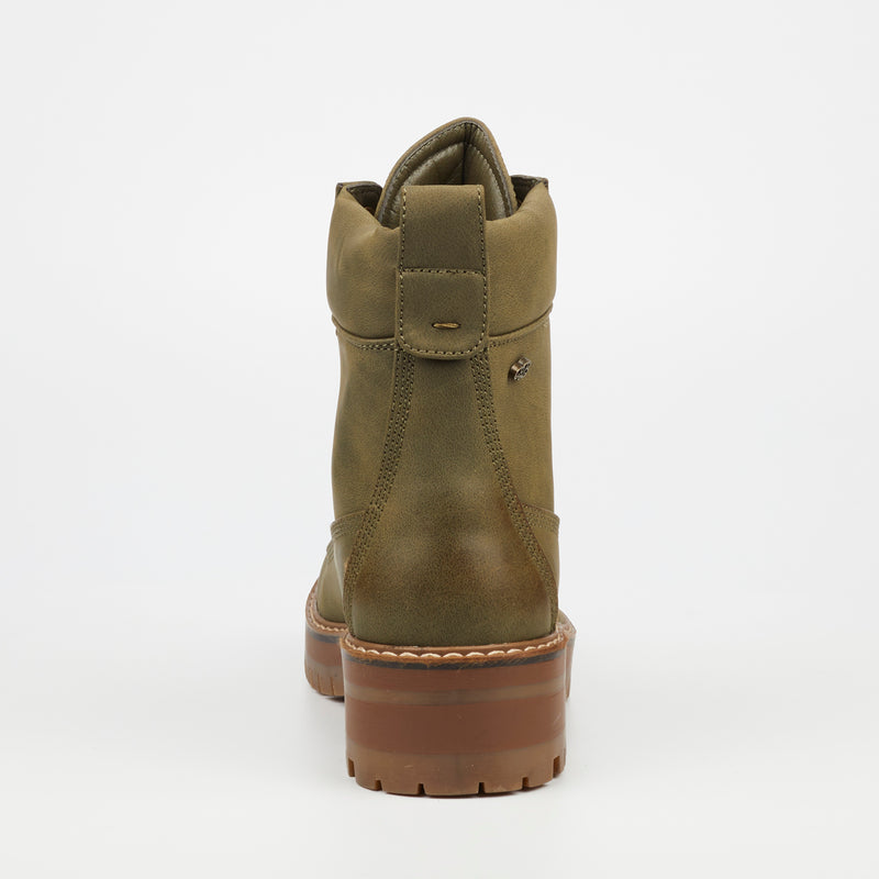 Miss Black Fox 1 Ankle Boot - Olive footwear Miss Black   