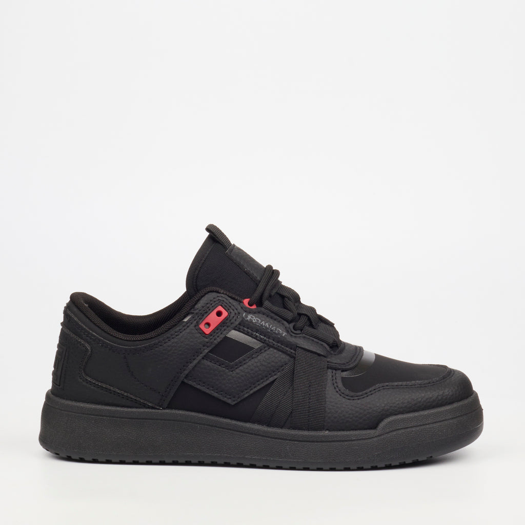 Urbanart Frail 1 Faux Wax / Lycra Sneaker - Black footwear Urbanart