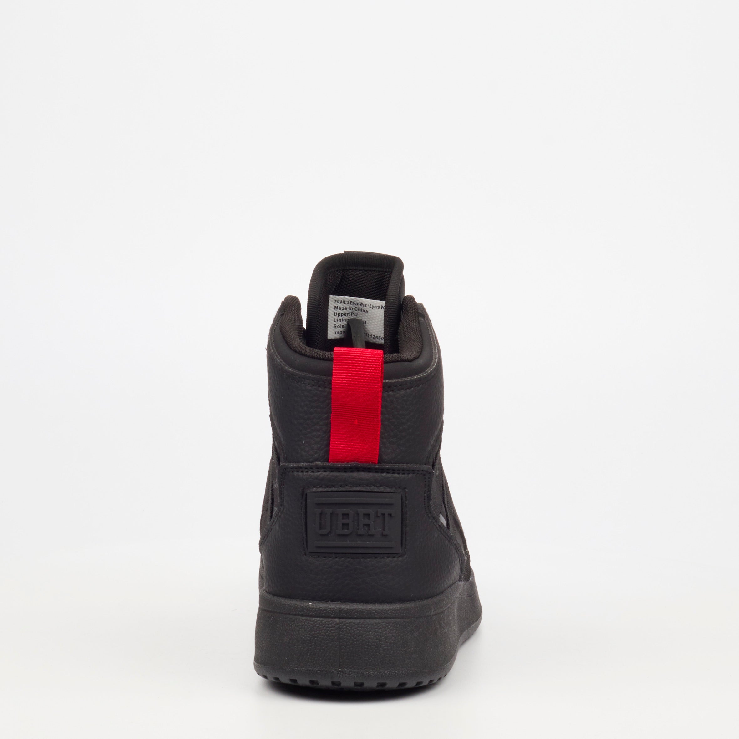 Urbanart Frail 2 Faux Wax / Lycra Ankle Boot - Black footwear Urbanart