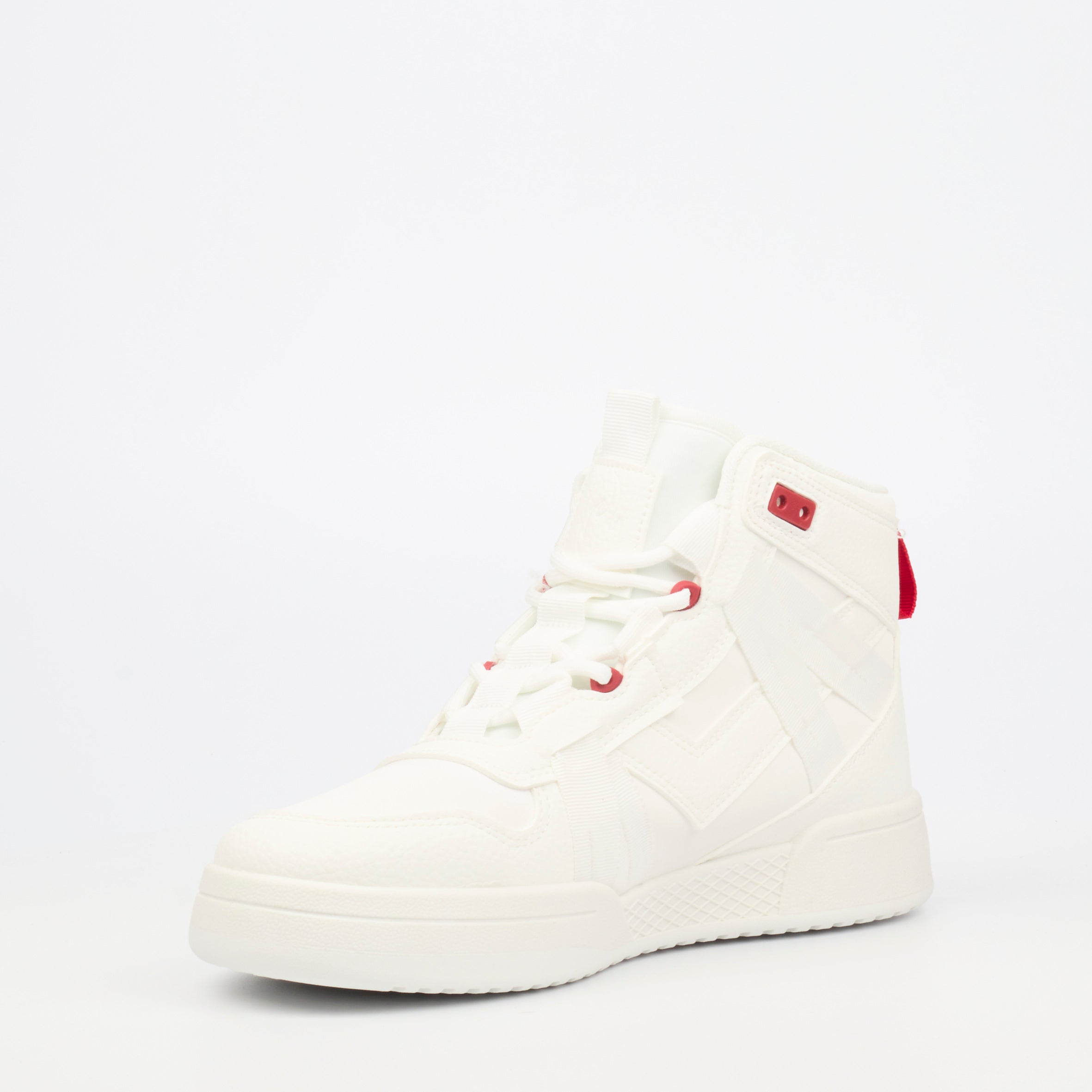 Urbanart Frail 2 Faux Wax / Lycra Ankle Boot - White footwear Urbanart