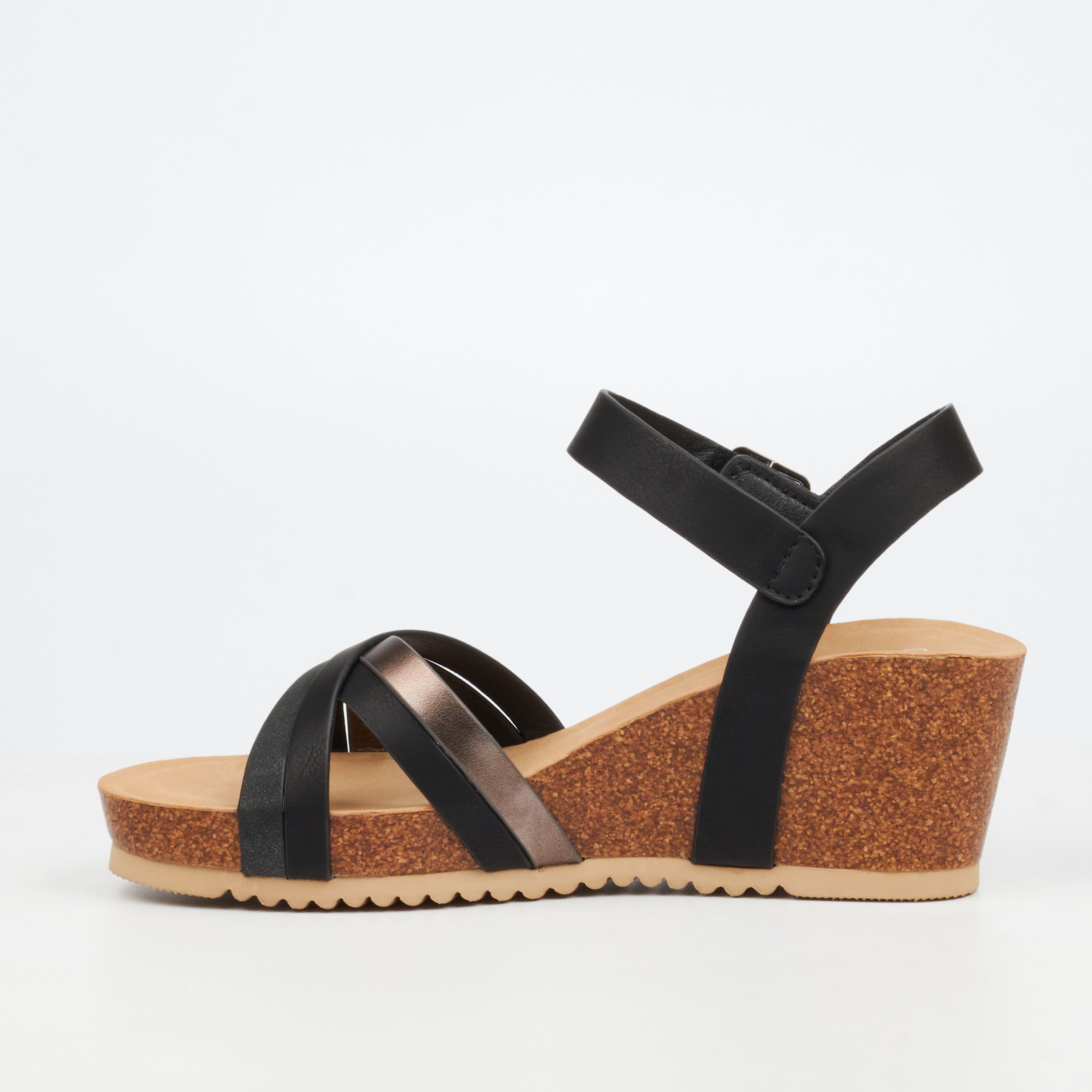 Butterfly Feet Franky 1 Wedge - Black footwear Butterfly Feet