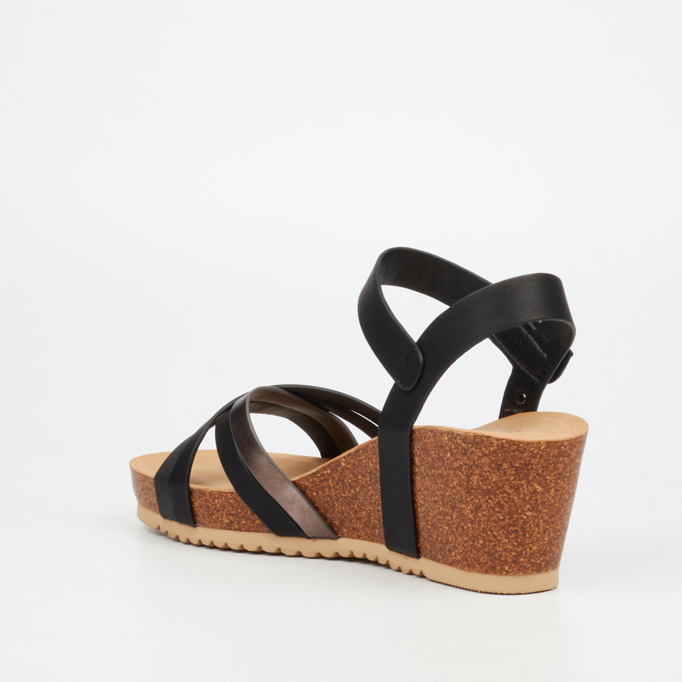 Butterfly Feet Franky 1 Wedge - Black footwear Butterfly Feet