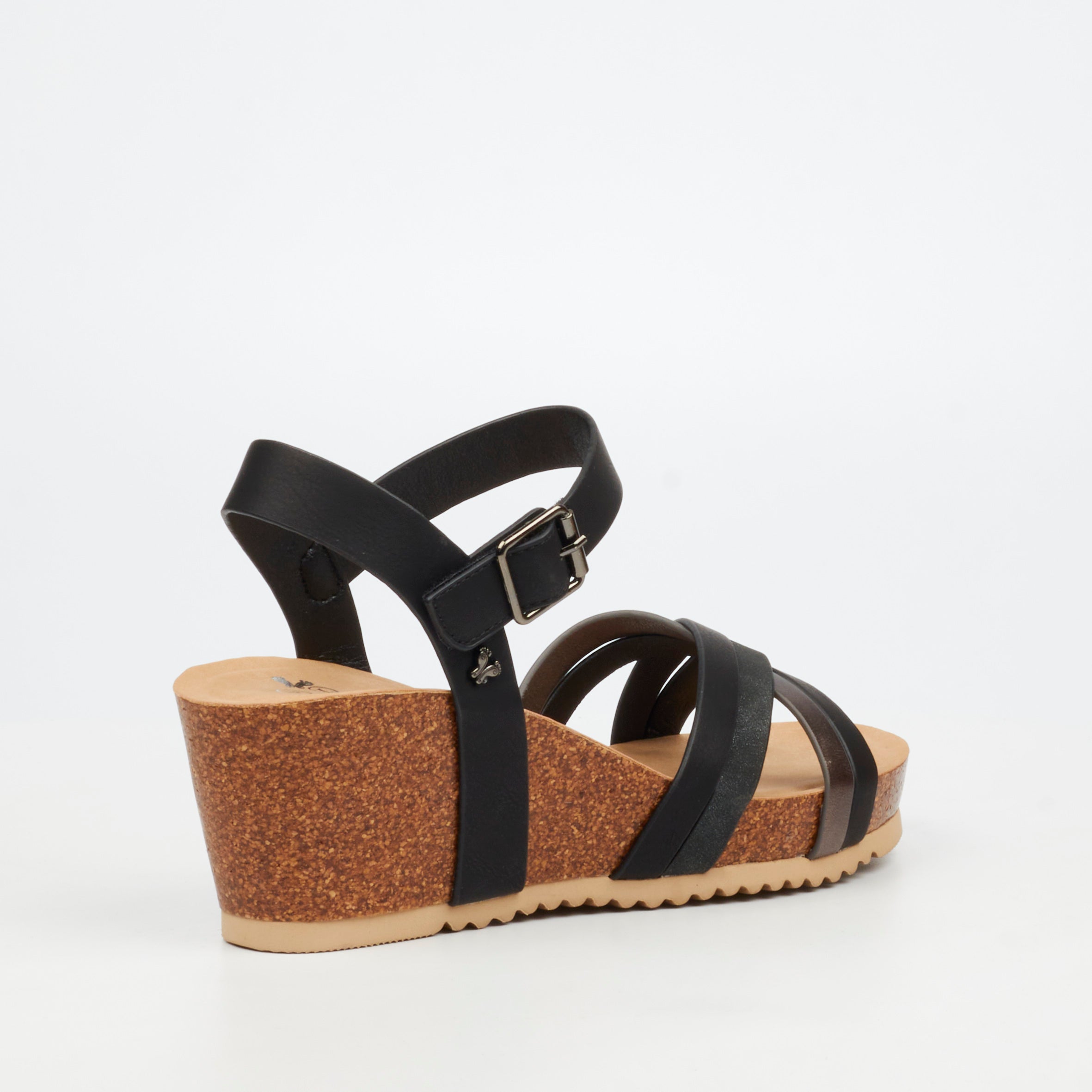 Butterfly Feet Franky 1 Wedge - Black footwear Butterfly Feet