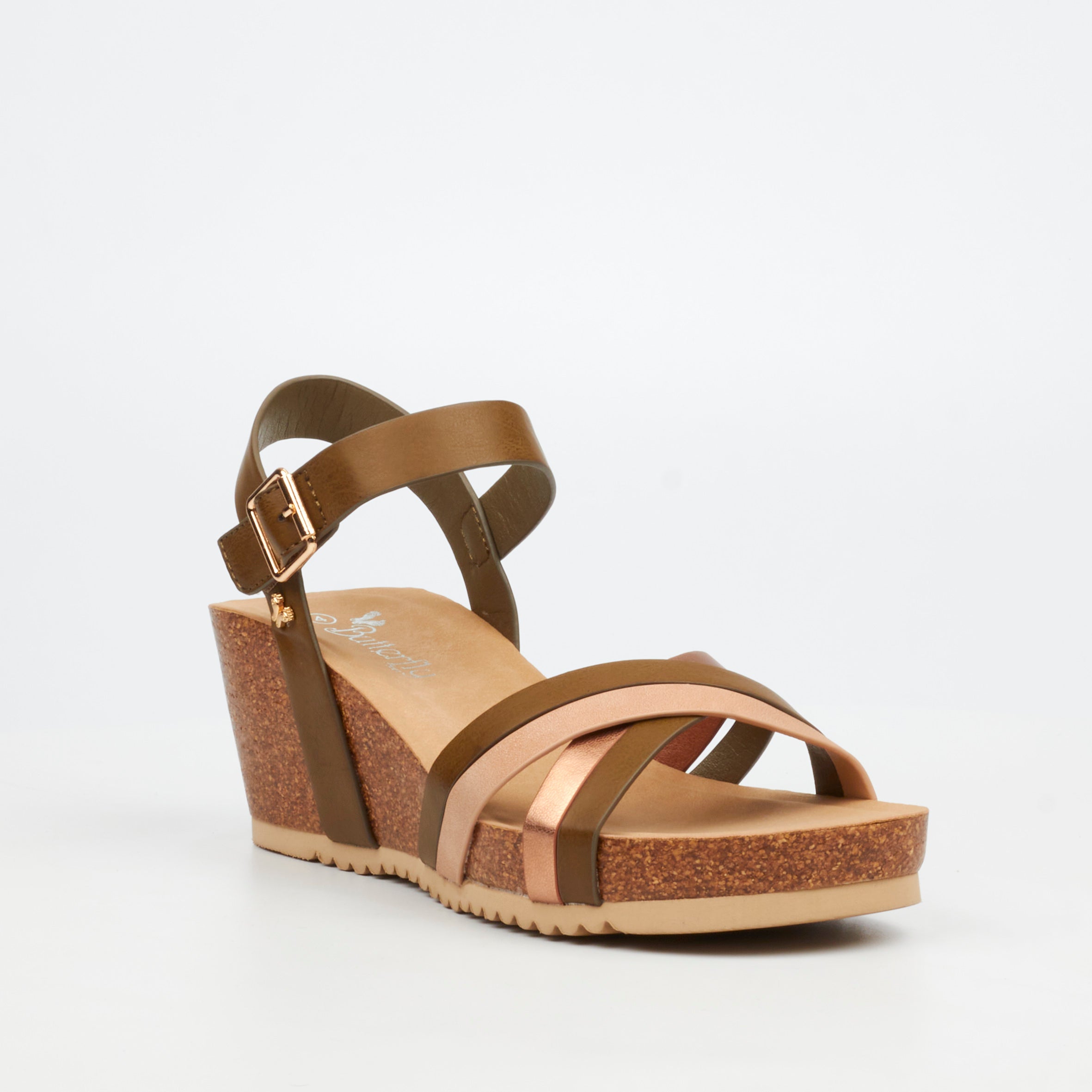 Butterfly Feet Franky 1 Wedge - Olive footwear Butterfly Feet