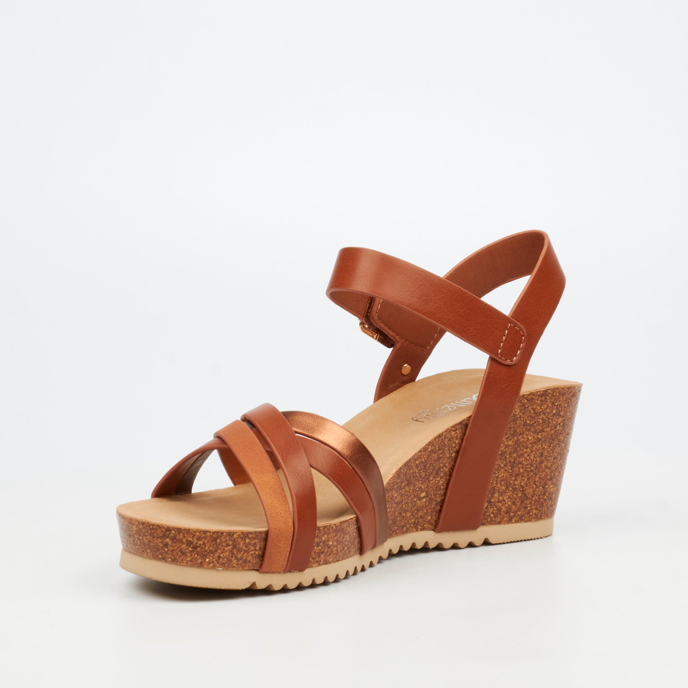 Butterfly Feet Franky 1 Wedge - Tan footwear Butterfly Feet