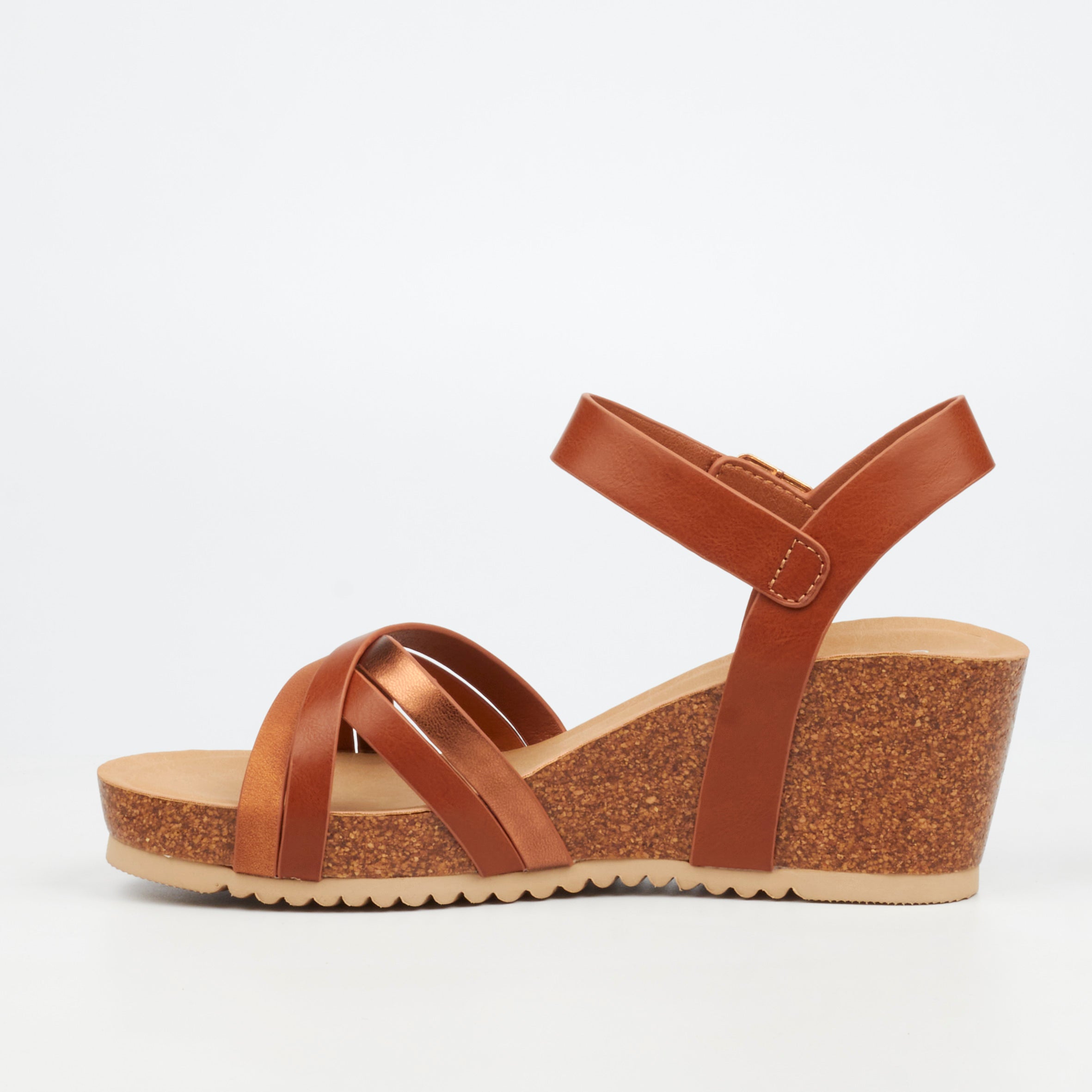 Butterfly Feet Franky 1 Wedge - Tan footwear Butterfly Feet