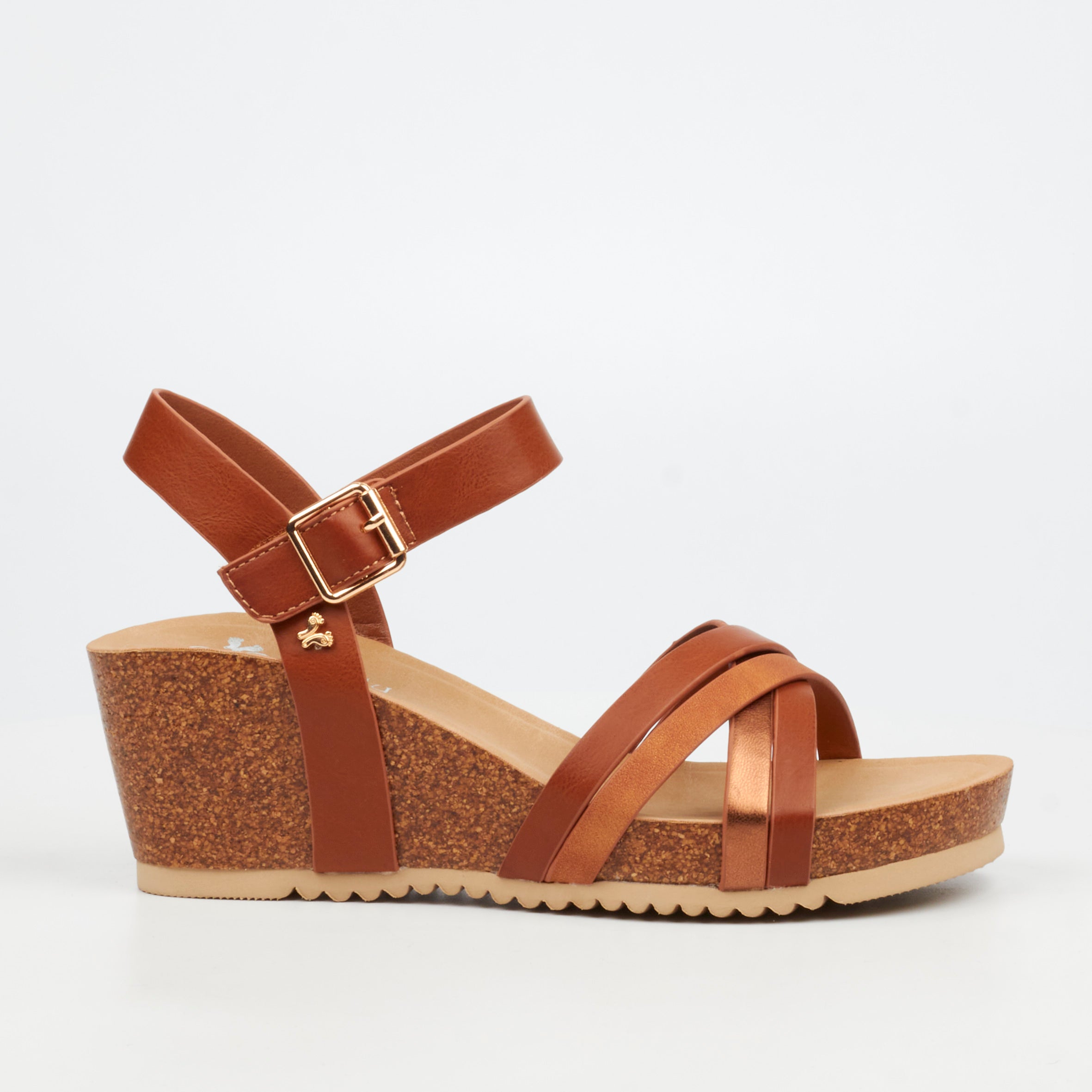 Butterfly Feet Franky 1 Wedge - Tan footwear Butterfly Feet