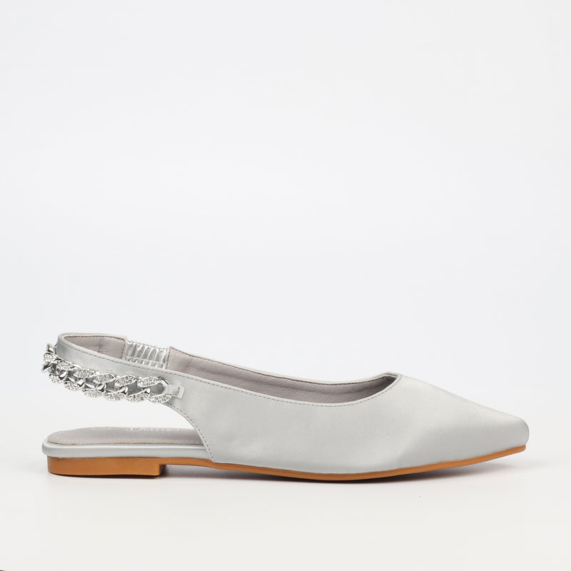 Butterfly Feet Frida 2 Flat - Silver footwear Butterfly Feet   