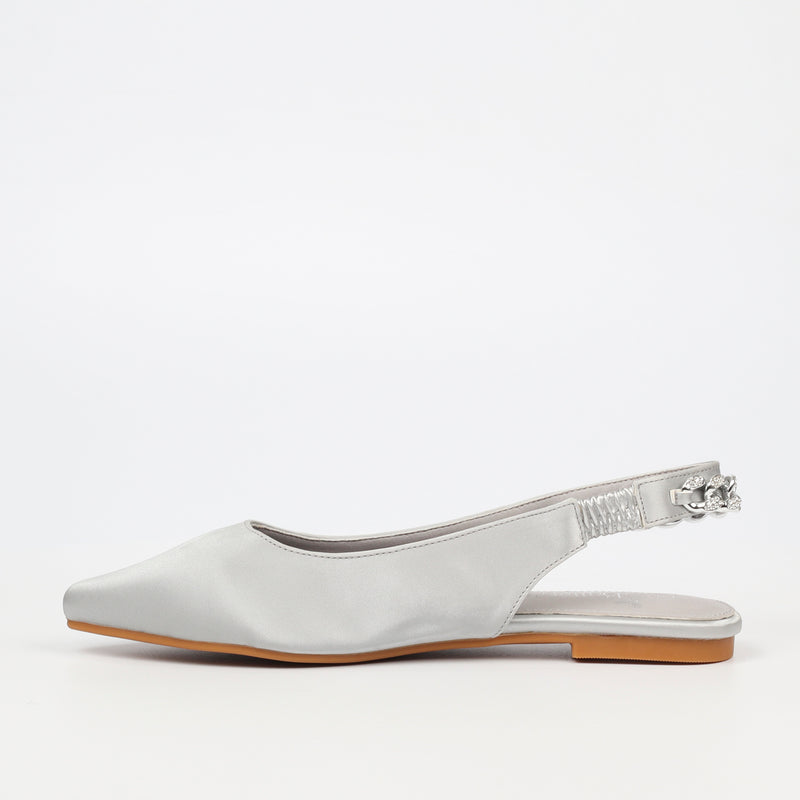 Butterfly Feet Frida 2 Flat - Silver footwear Butterfly Feet   