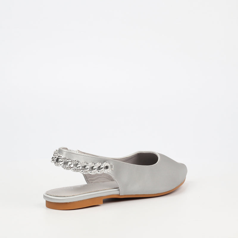 Butterfly Feet Frida 2 Flat - Silver footwear Butterfly Feet   