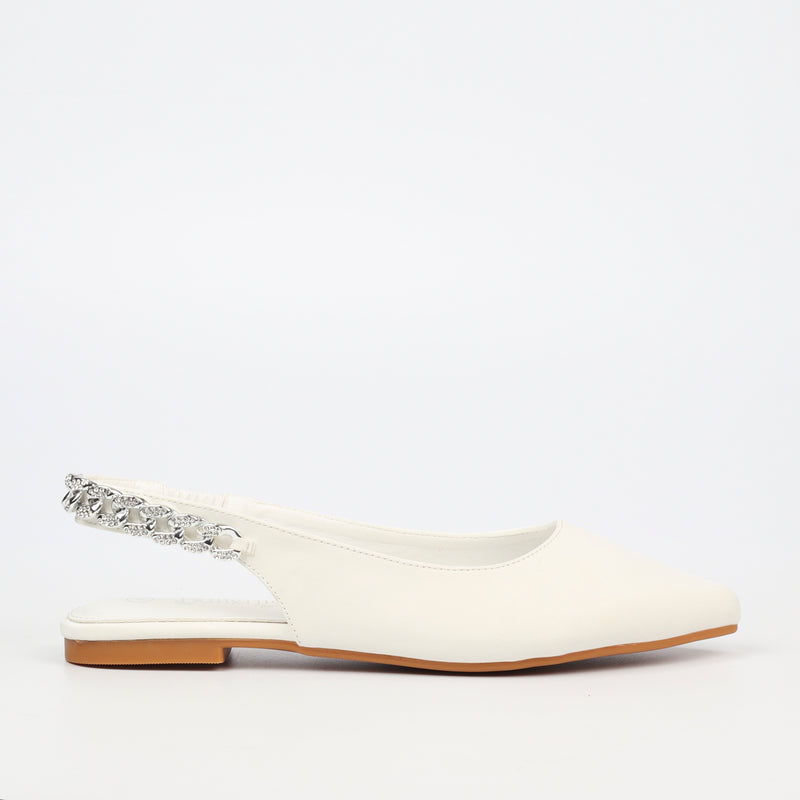 Butterfly Feet Frida 2 Flat - White footwear Butterfly Feet   