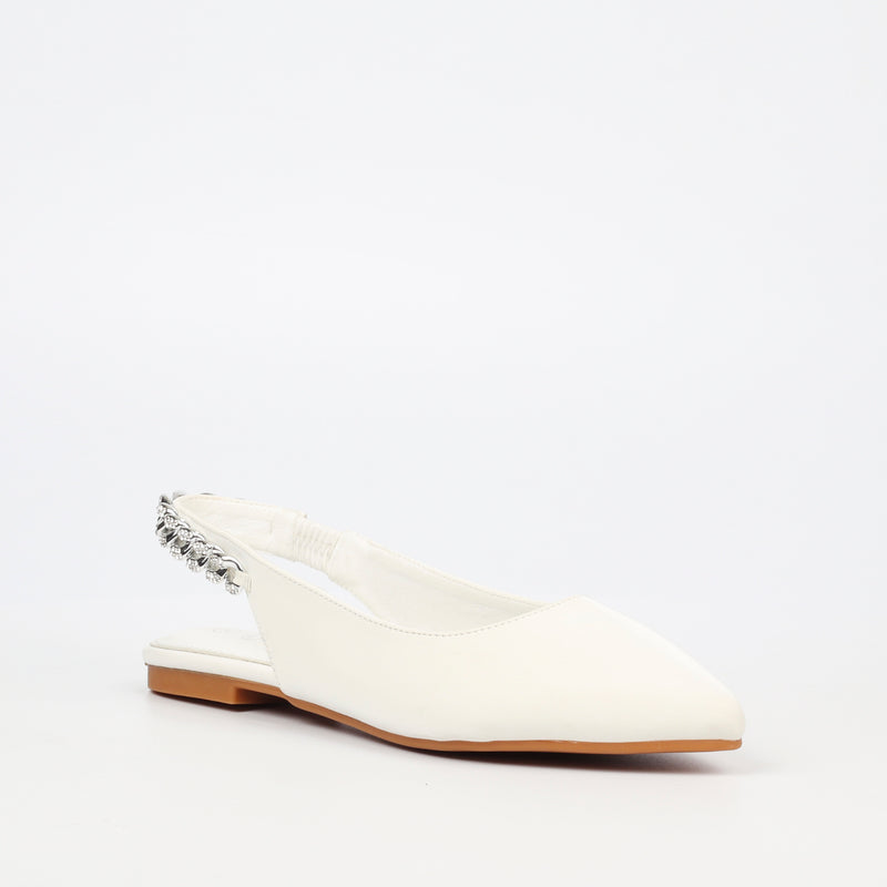 Butterfly Feet Frida 2 Flat - White footwear Butterfly Feet   