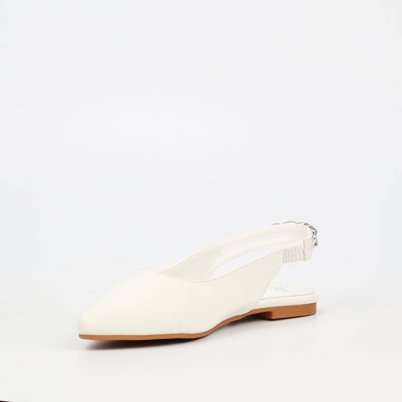 Butterfly Feet Frida 2 Flat - White footwear Butterfly Feet   