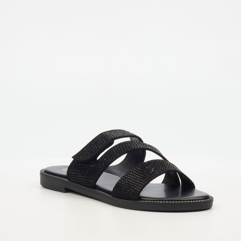 Butterfly Feet Frost 11 Flat Sandal - Black footwear Butterfly Feet   